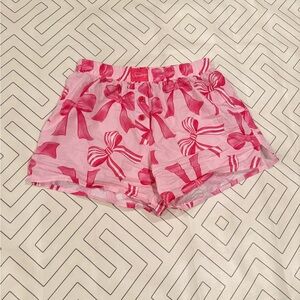 In My Sundays Pink Bow Pajama Shorts